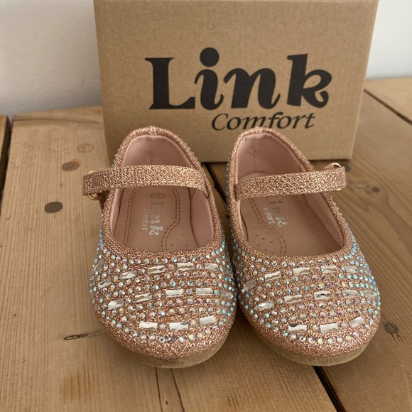 Rose Gold bedazzled mirror toddler wedding shoes - Picture 8 of 8